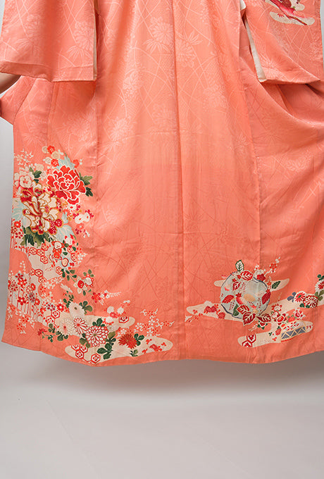 Kimono and Obi Sash Vintage 100% Silk Embroidered Gown Robe Velnica From Japan