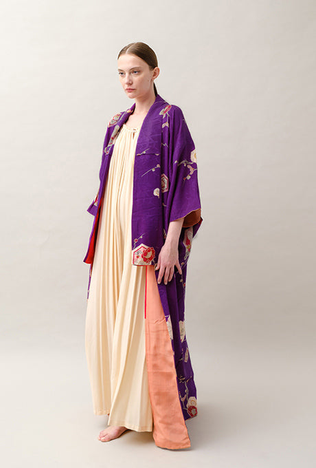 Kimono and Obi Sash Vintage 100% Silk Gown Robe Belt Velnica From Japan