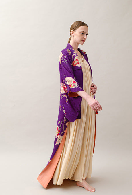 Kimono and Obi Sash Vintage 100% Silk Gown Robe Belt Velnica From Japan