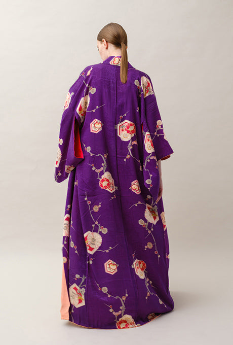 Kimono and Obi Sash Vintage 100% Silk Gown Robe Belt Velnica From Japan