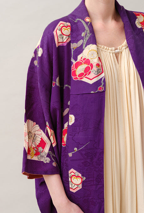 Kimono and Obi Sash Vintage 100% Silk Gown Robe Belt Velnica From Japan