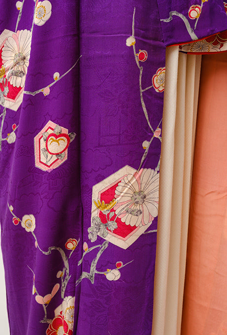 Kimono and Obi Sash Vintage 100% Silk Gown Robe Belt Velnica From Japan