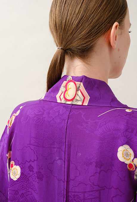 Kimono and Obi Sash Vintage 100% Silk Gown Robe Belt Velnica From Japan