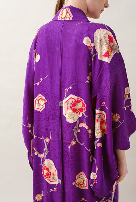 Kimono and Obi Sash Vintage 100% Silk Gown Robe Belt Velnica From Japan