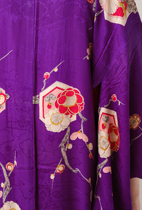 Kimono and Obi Sash Vintage 100% Silk Gown Robe Belt Velnica From Japan