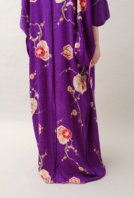 Kimono and Obi Sash Vintage 100% Silk Gown Robe Belt Velnica From Japan