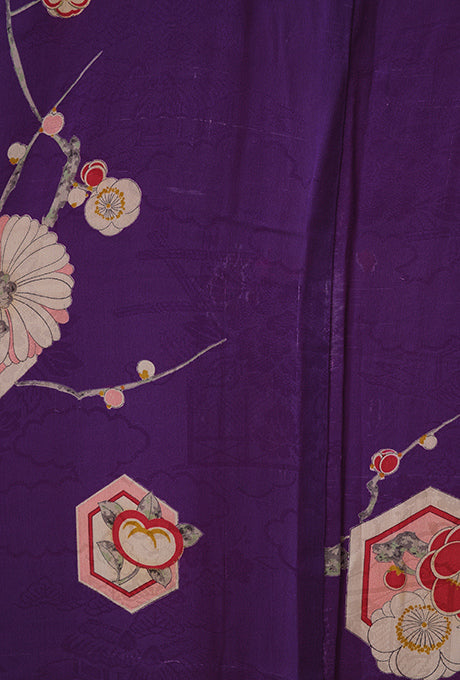 Kimono and Obi Sash Vintage 100% Silk Gown Robe Belt Velnica From Japan
