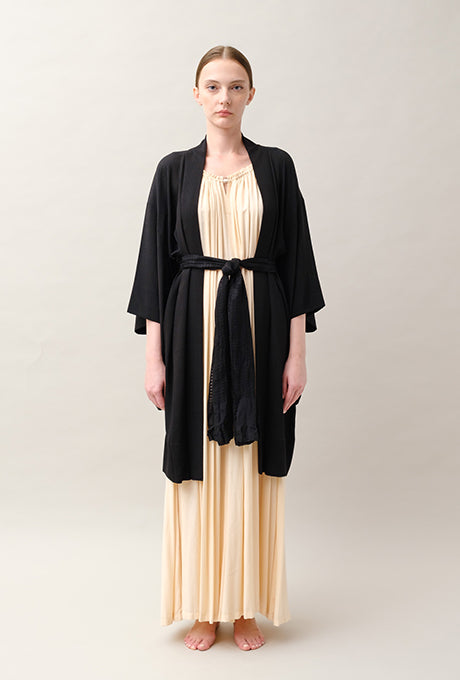 Kimono Haori and Obi Sash Vintage 100% Silk Gown Robe Belt Velnica From Japan