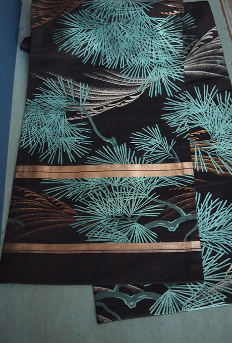 Obi Table Runner Tapestry 100% Silk Kimono Interior Decoration Velnica From Japan
