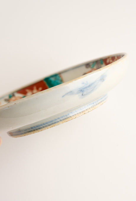 Japanese Vintage Lacquer Tray-B Painted Plate Bowl Cup Set Velnica From Japan