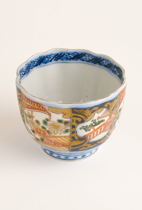 Japanese Vintage Lacquer Tray-B Painted Plate Bowl Cup Set Velnica From Japan