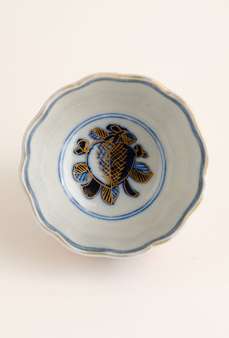 Japanese Vintage Lacquer Tray-B Painted Plate Bowl Cup Set Velnica From Japan