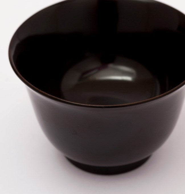 Japanese Vintage Black Lacquer Cup Bowl Velnica From Japan