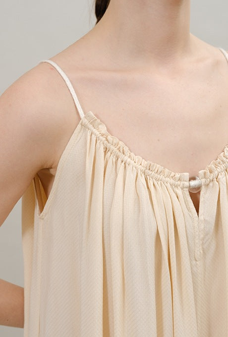 Camisole Gather Jumpsuit Rayon Dot Dobby Women's Velnica From Japan