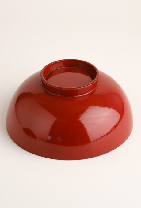 Japanese Vintage Red Lacquer Gold Painted Bowl Velnica From Japan