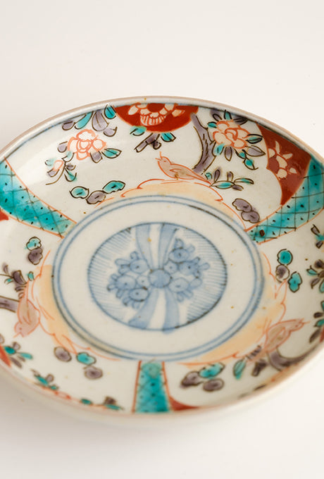 Japanese Vintage Lacquer Tray-B Painted Plate Bowl Cup Set Velnica From Japan