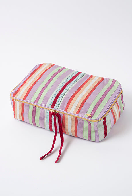 Travel Case Pouch Beautiful Multi-Purpose Striped Women's Velnica From Japan