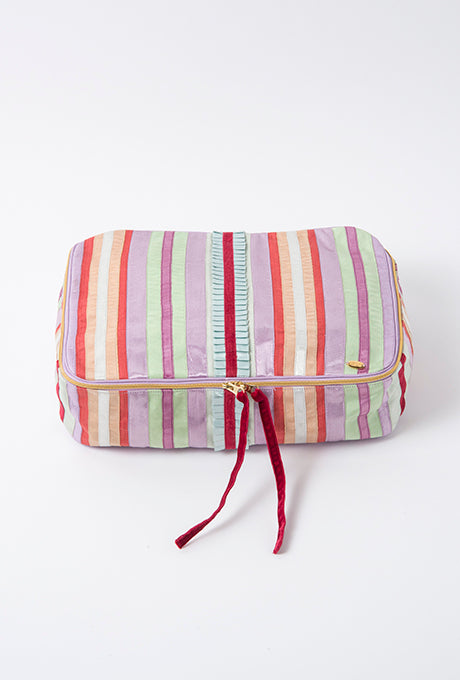 Travel Case Pouch Beautiful Multi-Purpose Striped Women's Velnica From Japan