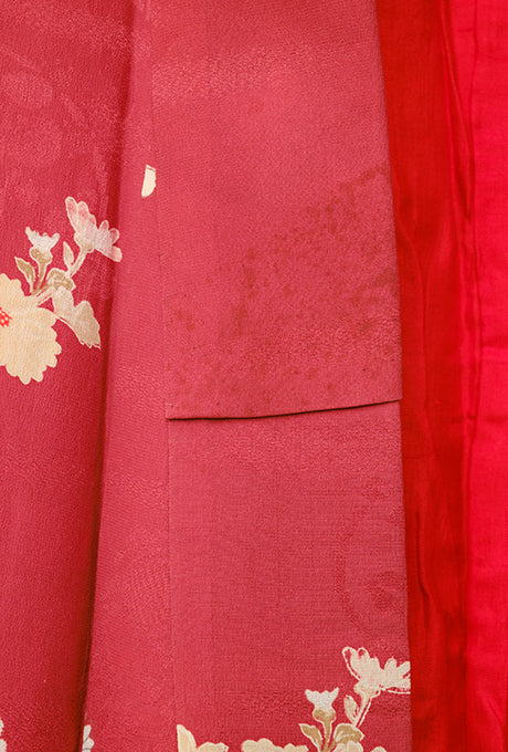 100% Silk Kimono Vintage Hand Painted Gown Robe From Japan