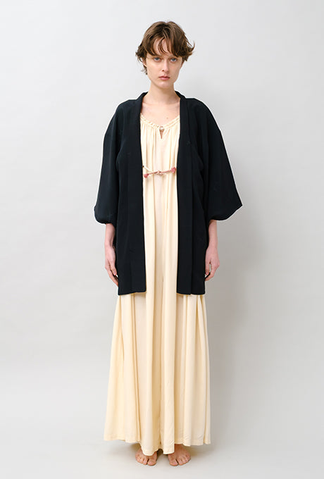 100% Silk Kimono Haori Jacket Vintage  Gown Robe Velnica From Japan