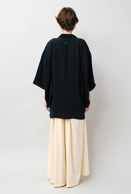 100% Silk Kimono Haori Jacket Vintage  Gown Robe Velnica From Japan