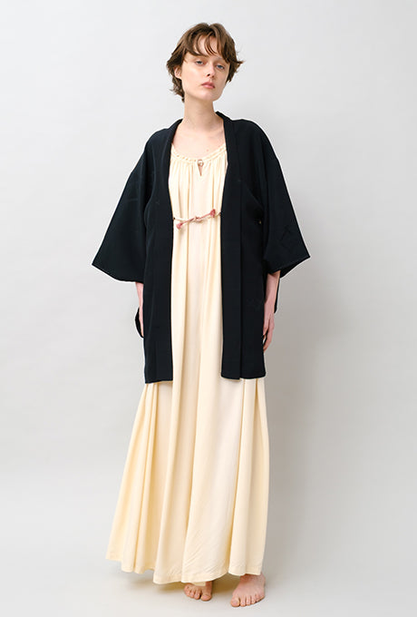100% Silk Kimono Haori Jacket Vintage  Gown Robe Velnica From Japan