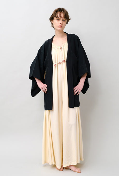 100% Silk Kimono Haori Jacket Vintage  Gown Robe Velnica From Japan