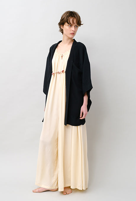 100% Silk Kimono Haori Jacket Vintage  Gown Robe Velnica From Japan