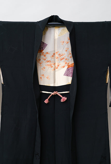 100% Silk Kimono Haori Jacket Vintage  Gown Robe Velnica From Japan