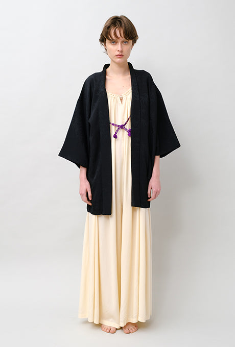 100% Silk Kimono Haori Jacket Vintage  Gown Robe Velnica From Japan