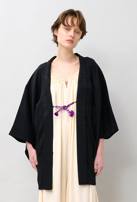 100% Silk Kimono Haori Jacket Vintage  Gown Robe Velnica From Japan