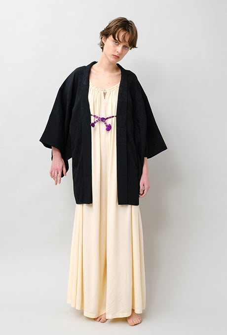 100% Silk Kimono Haori Jacket Vintage  Gown Robe Velnica From Japan