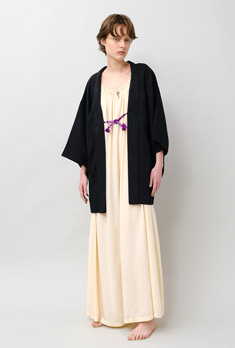 100% Silk Kimono Haori Jacket Vintage  Gown Robe Velnica From Japan