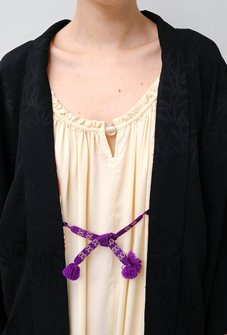 100% Silk Kimono Haori Jacket Vintage  Gown Robe Velnica From Japan