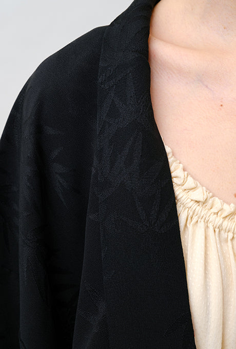 100% Silk Kimono Haori Jacket Vintage  Gown Robe Velnica From Japan