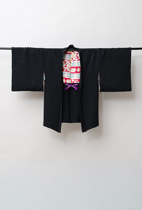 100% Silk Kimono Haori Jacket Vintage  Gown Robe Velnica From Japan