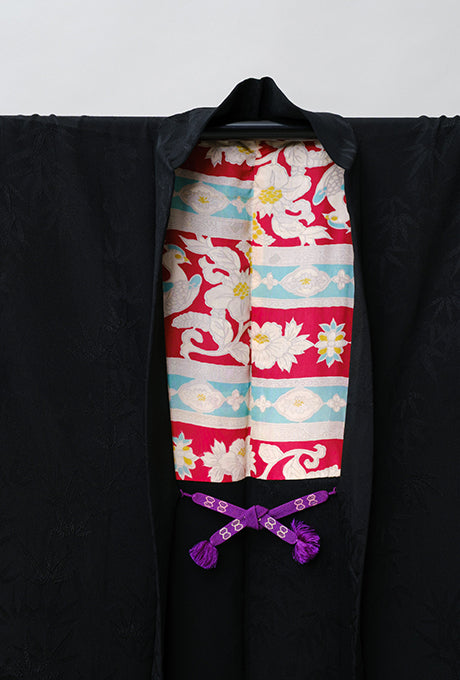 100% Silk Kimono Haori Jacket Vintage  Gown Robe Velnica From Japan