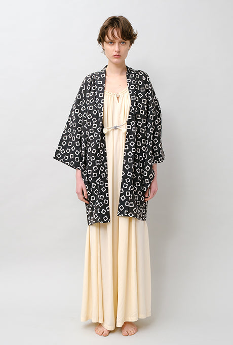 100% Silk Kimono Haori Jacket Vintage  Gown Robe From Japan