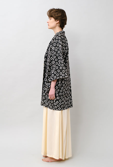 100% Silk Kimono Haori Jacket Vintage  Gown Robe From Japan
