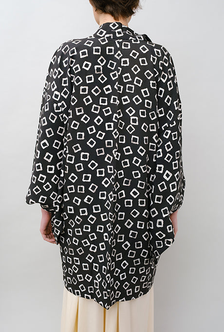 100% Silk Kimono Haori Jacket Vintage  Gown Robe From Japan