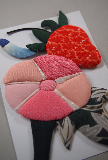 Oshie Fabric Quilted Picture 100% Silk Kimono Fabric From Japan
