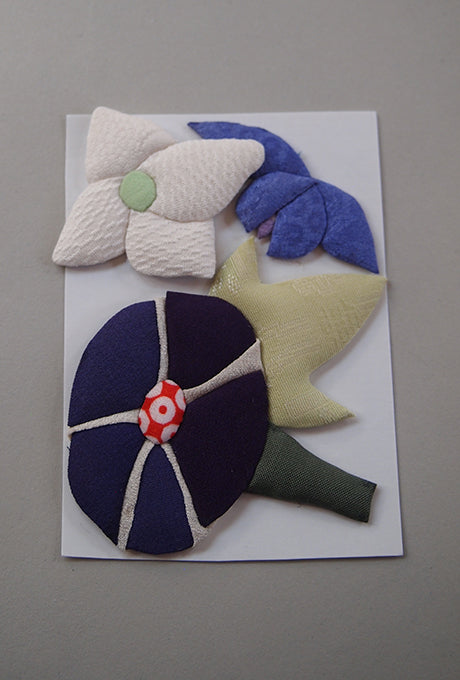 Oshie Fabric Quilted Picture 100% Silk Kimono Fabric From Japan
